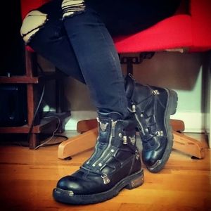 Harley-Davidson leather moto boots size 8.5